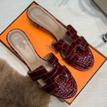 HERMES HEEL 5CM STONE PATTERN LEATHER ORAN SANALS 36 2021