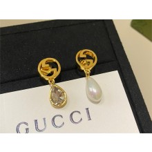 Gucci Blondie crystal pearl earrings 2024