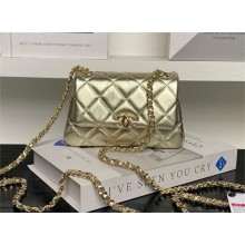 Chanel Clutch with Chain in Shiny lambskin AP4593 gold 2025