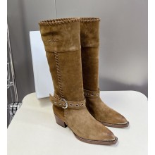 Celine with Buckle suede Boots yellow 1025-2024