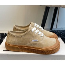 LOEWE Terra Vulca Lace-Up Suede/cotton upper Sneakers beige 2024