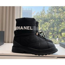 Chanel Black snow boots 2024