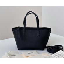 FENDI MINI ROLL BAG IN GRAINED CALFSKIN black 2024