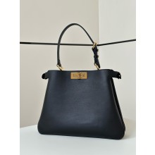 FENDI soft medium peekaboo bag black 2024