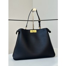 FENDI soft large peekaboo bag black 2024