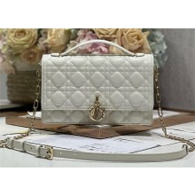 DIOR My Dior Top Handle Bag IN WHITE Cannage Lambskin 2024