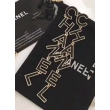 Chanel 'CHANEL' Earrings Gold/Black 2018