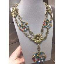 Gucci Double G and Flower Necklace 2018