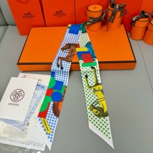Hermes Twilly Silk Scarf 5x86cm 250305 16 2025