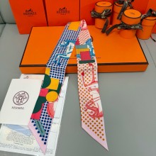 Hermes Twilly Silk Scarf 5x86cm 250305 18 2025