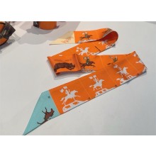Hermes Twilly Silk Scarf 5x86cm 250305 27 2025