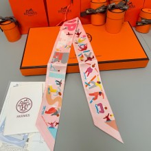 Hermes Twilly Silk Scarf 5x86cm 250305 06 2025
