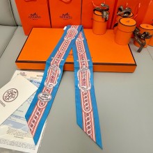 Hermes Twilly Silk Scarf 5x86cm 250305 36 2025