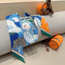 Hermes Twilly Silk Scarf 5x86cm 250305 39 2025
