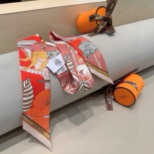 Hermes Twilly Silk Scarf 5x86cm 250305 40 2025