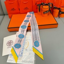Hermes Twilly Silk Scarf 5x86cm 250305 42 2025