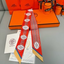 Hermes Twilly Silk Scarf 5x86cm 250305 43 2025