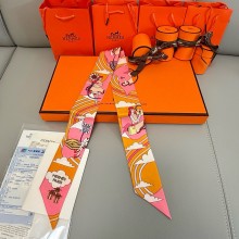 Hermes Twilly Silk Scarf 5x86cm 250305 45 2025