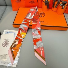 Hermes Twilly Silk Scarf 5x86cm 250305 60 2025