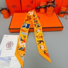 Hermes Twilly Silk Scarf 5x86cm 250305 10 2025