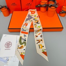 Hermes Twilly Silk Scarf 5x86cm 250305 11 2025
