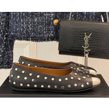 Alaia calfskin with rivet  BALLET FLATS black 2024
