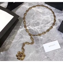 Gucci Metal Necklace With Floral Detail 603535