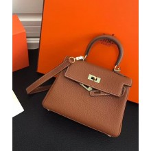Hermes Kelly Mini 20 Original Epsom Handbag Tan