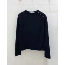 DIOR Black Cashmere Knit sweater 2023