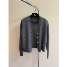DIOR gray Cashmere Knit twin-set 2023
