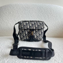 dior Beige and Black Dior Oblique Jacquard  Explorer Pouch with Strap 2022