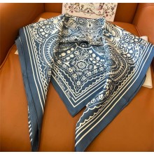 DIOR D-Butterfly Paisley 90 Square Scarf BLUE 2025