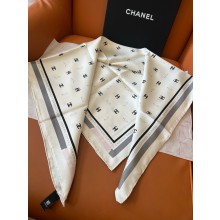 CHANEL CC PRINTED 90 Square Scarf WHITE 2025