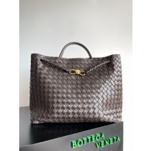 Bottega Veneta Large Andiamo Top Handle Bag in Intrecciato Leather 743575 fondant 2023 