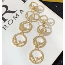Fendi Crystal F Is Fendi Long Earrings