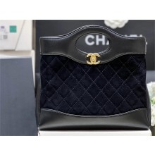 CHANEL black 31 Mini Shopping Bag in Suede Calfskin, Lambskin & Gold-Tone Metal AS4133 2025(ORIGINAL QUALITY)