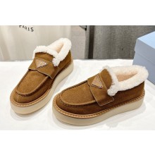 Prada Suede leather loafers brown 2024