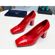 Prada Patent leather pumps red heel 9cm 1129-2024