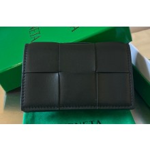 Bottega Veneta Intreccio leather Cassette Business Card Case 651396 Black