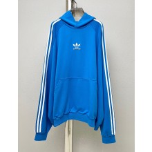 Balenciaga / Adidas Hoodie Large Fit in Blue 2023
