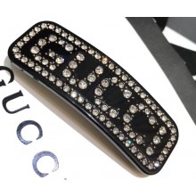 Gucci Crystal Single Hair Barrette 590039 Black