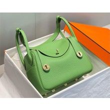 Hermes Lindy 26/30 in togo Leather Bag apple green 2025