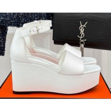 Hermes women's sandal in calfskin white heel 8cm 2025