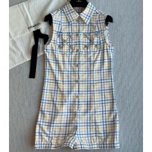 Chanel Jumpsuit Embroidered Cotton Poplin  White & Multicolour P78756 2025