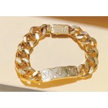  Louis Vuitton Monogram Chain Bracelet M62486 Gold
