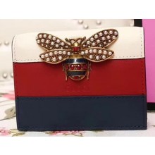 Gucci Queen Margaret Leather Card Case 476072 Pink 2018