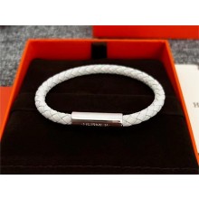 Hermes Goliath Code Bracelet white/gold