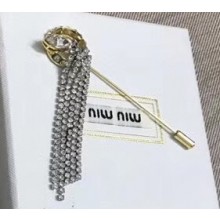Miu Miu Fringe Crystal Brooch 2019