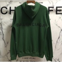 Balenciaga Logo Hoodie Sweater Green 2018