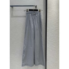 chanel Cotton Blue & White pants P76669 2024